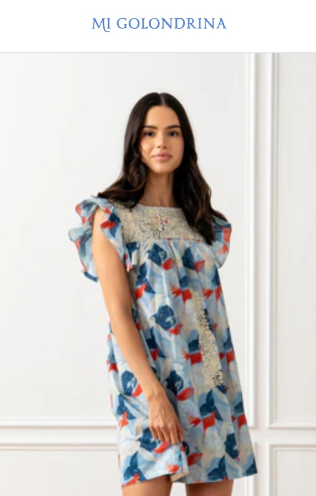 Mi Golondrina Soledad Floral Dress size Med